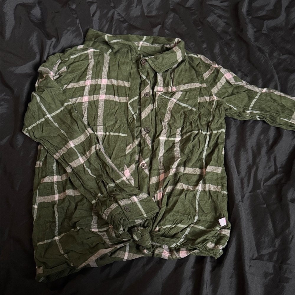Tommy Bahama Green Plaid Kids Shirt
